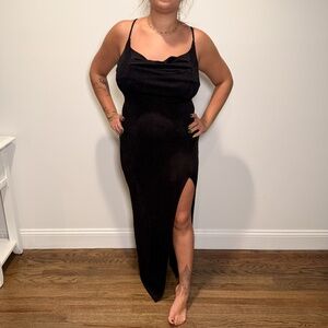 Black Gown with Slit